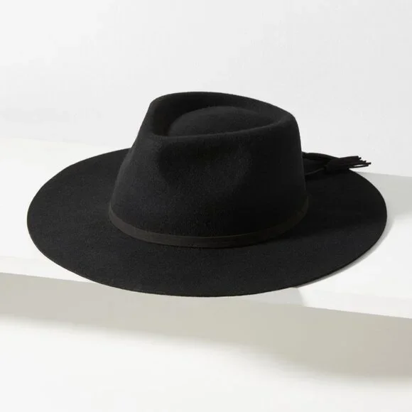 Anthropologie Tassled Wool Rancher Hat Teak Rancher - Wool Felt Fedora Hat (Brown) | Lack of Color [US] main image 3